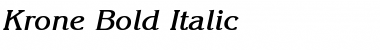 Download Krone Bold Italic Font