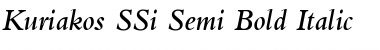 Download Kuriakos SSi Semi Bold Italic Font