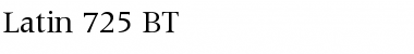 Download Latin725 BT Roman Font