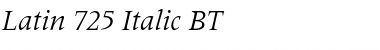 Download Latin725 BT Italic Font